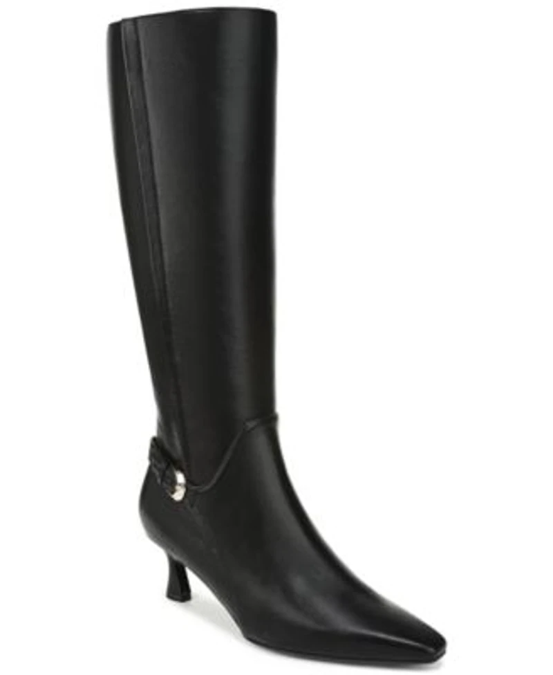 Naturalizer Womens Eartha Tall Snip Toe Dress Boots Regular Wide Calf