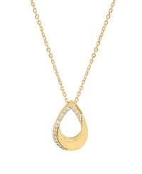 Macy's Diamond Pendant Necklace (1/10 ct. t.w.) in 10K Yellow Gold
