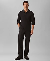 Calvin Klein Men's Long-Sleeve Classic Fit Polo Shirt