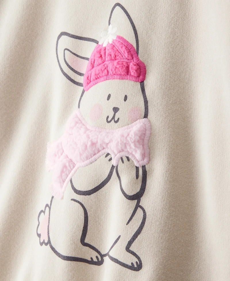 Carter's Girls Toddler 2T-5T Bunny Long-Sleeve Pull-On Sweatshirt