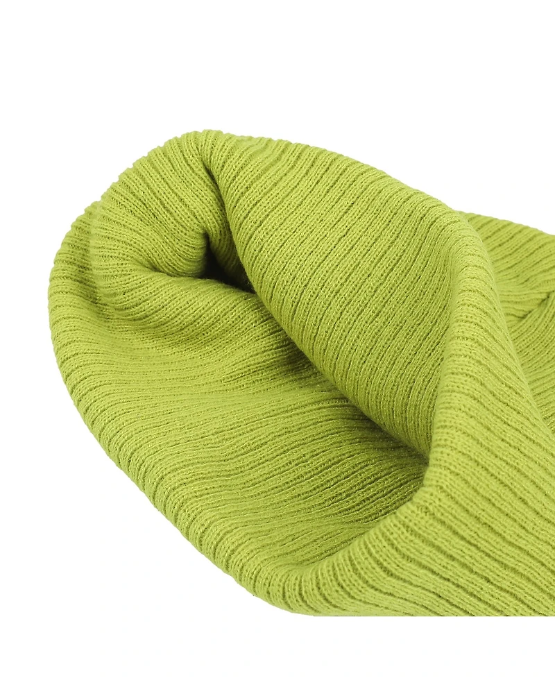 The Grinch Men's Grinch Eyes Embroidery And Faux Hair Acrylic Knit Cuff Beanie