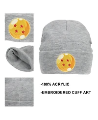 Dragon Ball Z Men's 4 Star Dragonball Heather Acrylic Knit Cuff Beanie