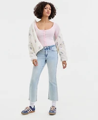 Celebrity Pink Juniors' Mid-Rise Cropped Kick-Flare Jeans