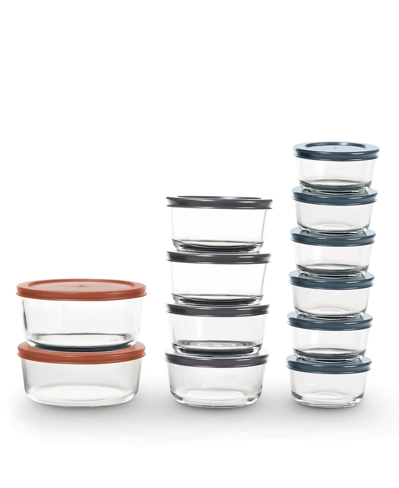 24 Pc Glass Containers