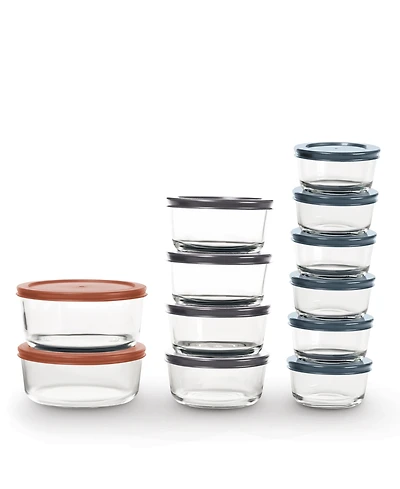 24 Pc Glass Containers