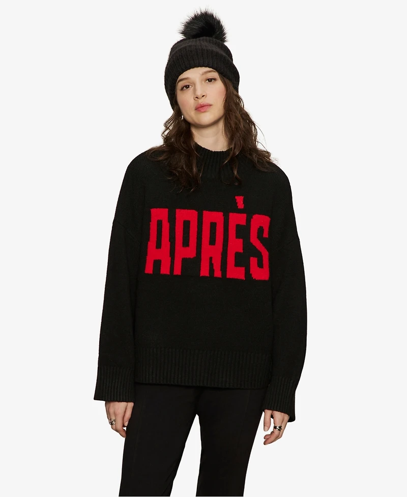 Sanctuary Women's Apres Intarsia High Mock F. Logo Sweater