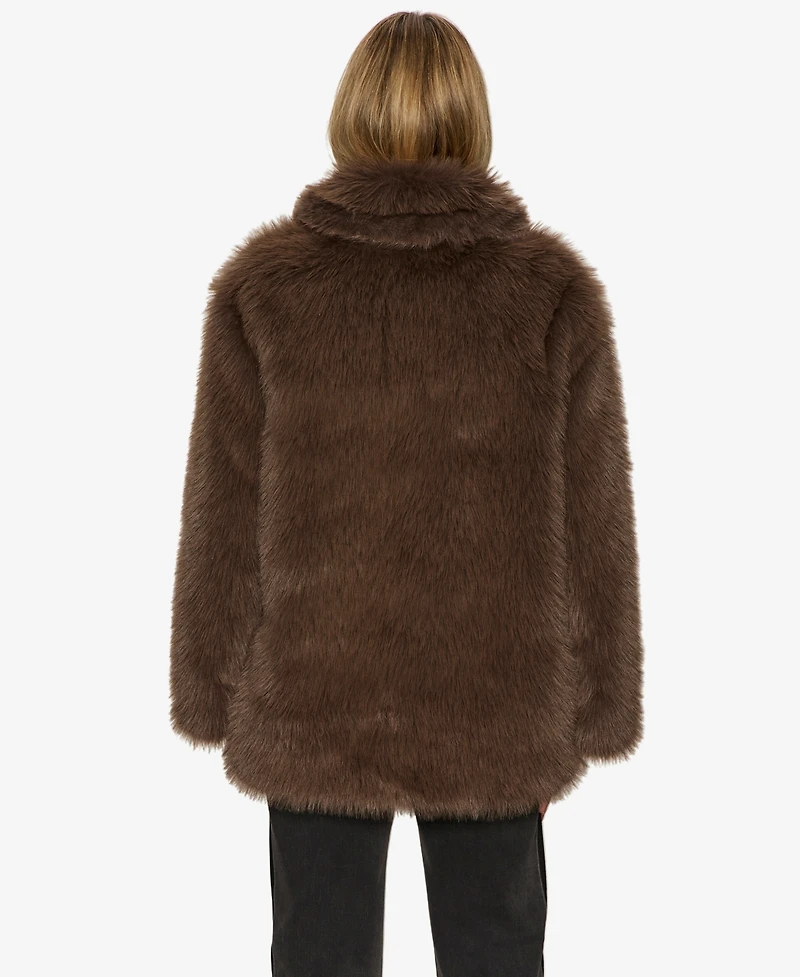 Sanctuary Women's Carmen Faux-Fur Spread-Collar Coat