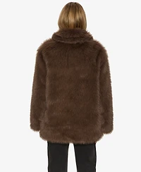 Sanctuary Women's Carmen Faux-Fur Spread-Collar Coat