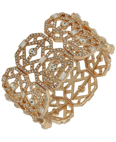 Karl Lagerfeld Paris Glass Crystal Stone Mosaic Pave Bangle Bracelet