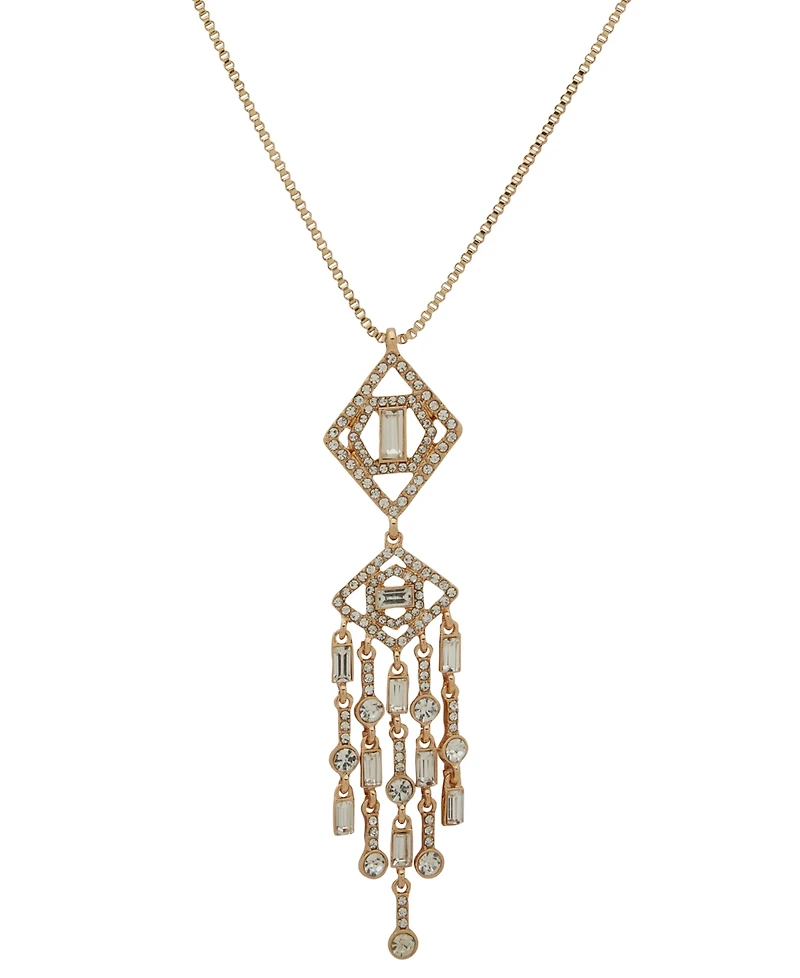 Karl Lagerfeld Paris Glass Stone Mosaic Shaky Pendant Necklace