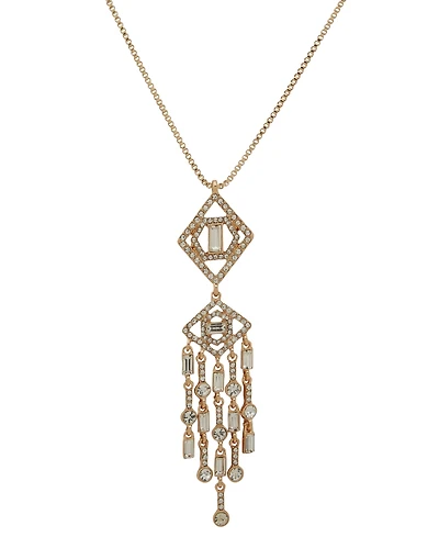 Karl Lagerfeld Paris Glass Stone Mosaic Shaky Pendant Necklace