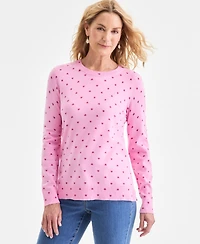 Style & Co Women's Long-Sleeve Crewneck Sweater, Created for Macy's