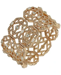 Karl Lagerfeld Paris Glass Crystal Stone Mosaic Pave Bangle Bracelet