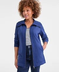 Style & Co Women's Zip-Front Fleece Tunic, Exclusively at Macy's