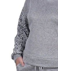 Ny Collection Women's Plus Long Sleeve Jogger Set