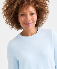 Style & Co Women's Long-Sleeve Crewneck Sweater, Created for Macy's