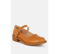 Ejeta Faux Leather Mary Jane Shoes
