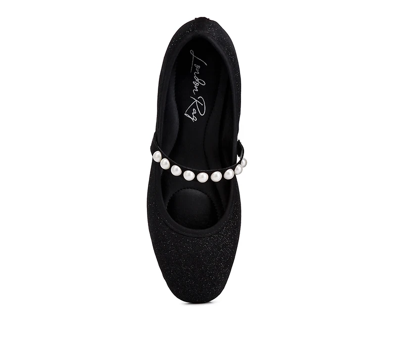 sassie pearl embellished ballerina flats