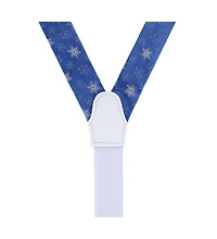 Trafalgar Men's Let It Snow Novelty Snowflake Silk Formal End Suspenders