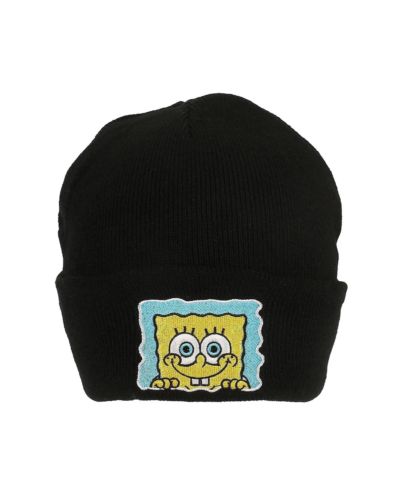 Spongebob Squarepants Men's Embroidery Acrylic Knit Standard Cuff Beanie