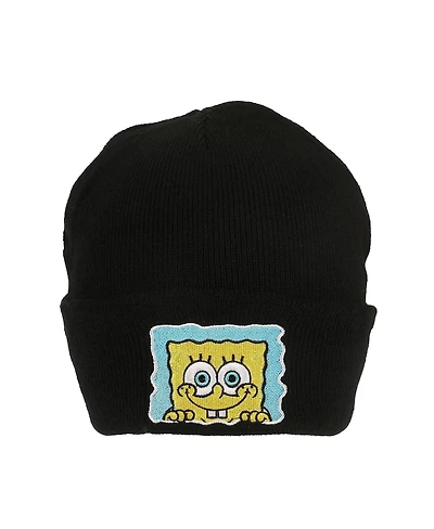 Spongebob Squarepants Men's Embroidery Acrylic Knit Standard Cuff Beanie