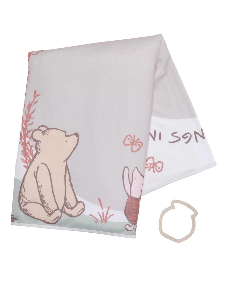 Lambs & Ivy Baby Pooh Bear and Pals Photo Opportunity Milestone Fleece Blanket