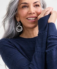 Style & Co Women's Pointelle Crewneck Sweater, Macy's Exclusive