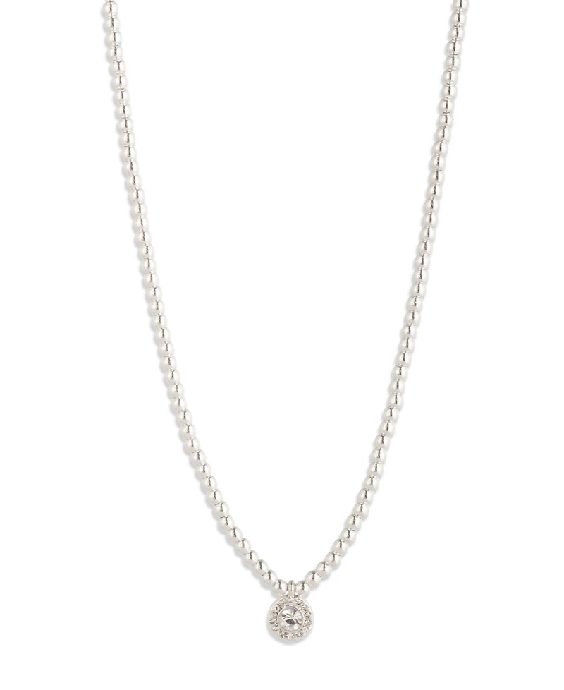 Lauren Ralph Lauren Glass Crystal Stone Pave Beaded Pendant Necklace