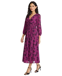 Maggy London Women's Long-Sleeve Midi Dress
