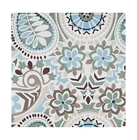 Ellis Curtain Paisley Prism Tailored 3" Rod Pocket Valances for Windows 50" x 15" Latte