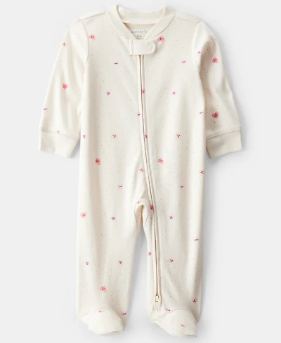 Carter's Baby Girls Candy Heart Print Sleep and Play Pajama