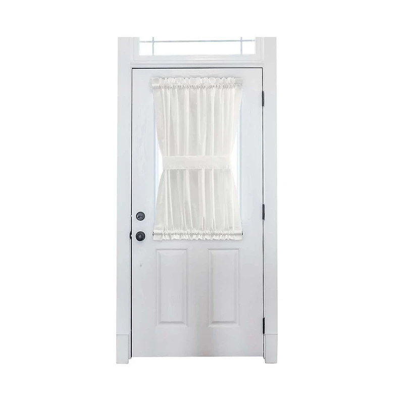 Ellis Stacey 1.5" Rod Pocket High Quality Fabric Solid Color Door Panel 41"x45" Ice Cream