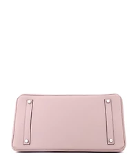 Pre-Owned HERMES Birkin 35 Handbag Purple Clemence with Palladium Hardware