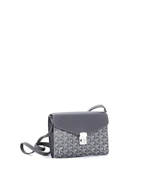 Pre-Owned Goyard Chypre Wallet on Strap Coated Canvas with Leather
