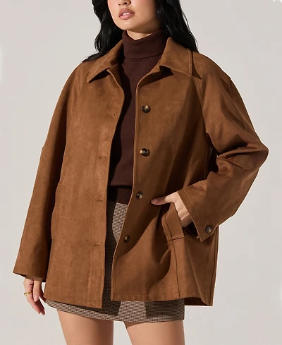 Astr the Label Women's Presleigh Collared Long-Sleeve Jacket