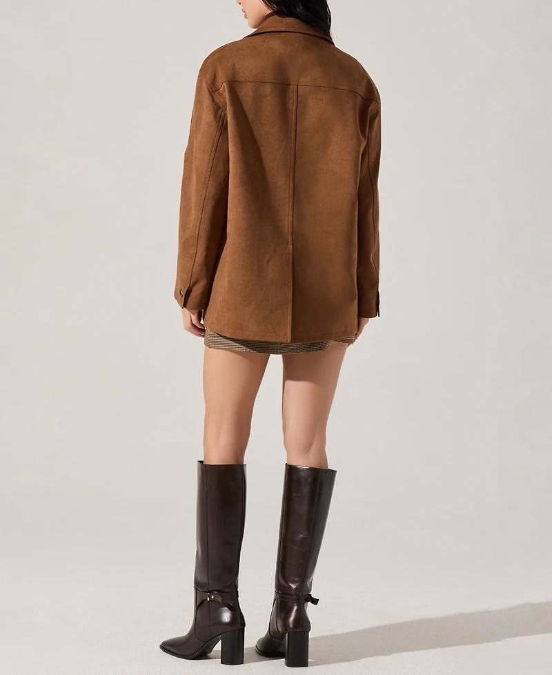 Astr the Label Women's Presleigh Collared Long-Sleeve Jacket