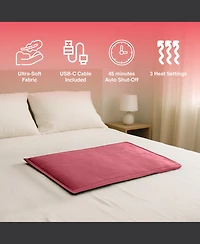 Pursonic Comfort Duo: Extra Large Electric Heating Pads (Pink & Black)