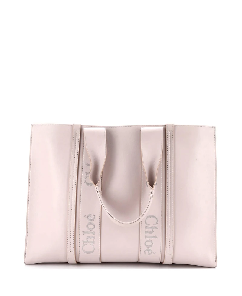 Pre-Owned Chloe Large Woody Tote Leather
