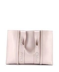 Pre-Owned Chloe Large Woody Tote Leather
