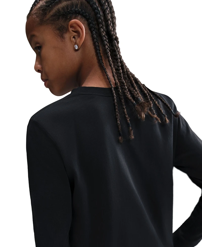 Nike Girls Sportswear Printed Long-Sleeve T-Shirt