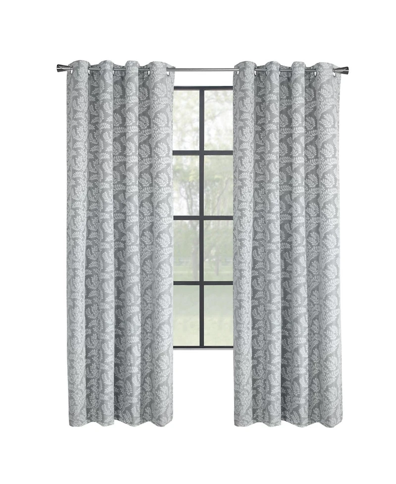 Thermaplus Patricia 100% Blackout Uv Protection Grommet Curtain Panel for Windows 52" x Silver