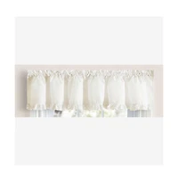 Home Classic Narrow Ruffle Rod Pocket Valance 74" x 12" Natural by Ellis Curtain