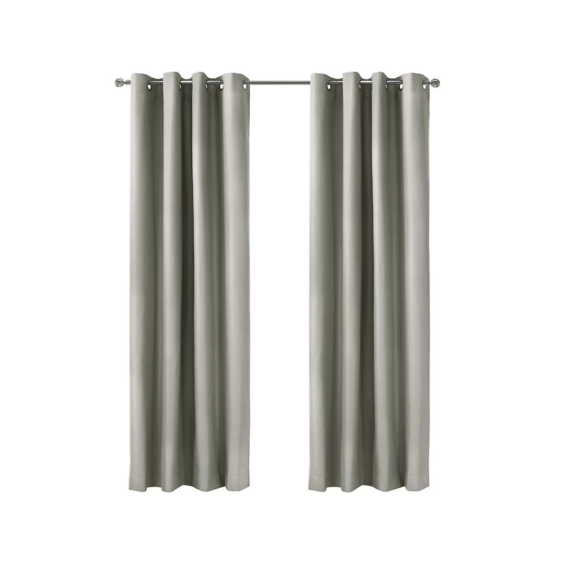 Thermaplus Alpine Blackout Premium Stylish and Functional Grommet Curtain Panel 52" x 95" Light Grey