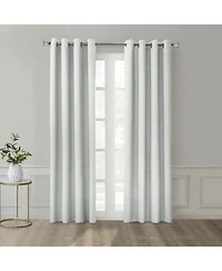 Thermaplus Marissa Blackout Uv Protection Grommet Curtain Panel for Windows 52" x 95" Light Grey