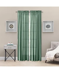 Ellis Curtain Portland Crushed Taffeta Rod Pocket Tailored Panel - 48"x63", Spa