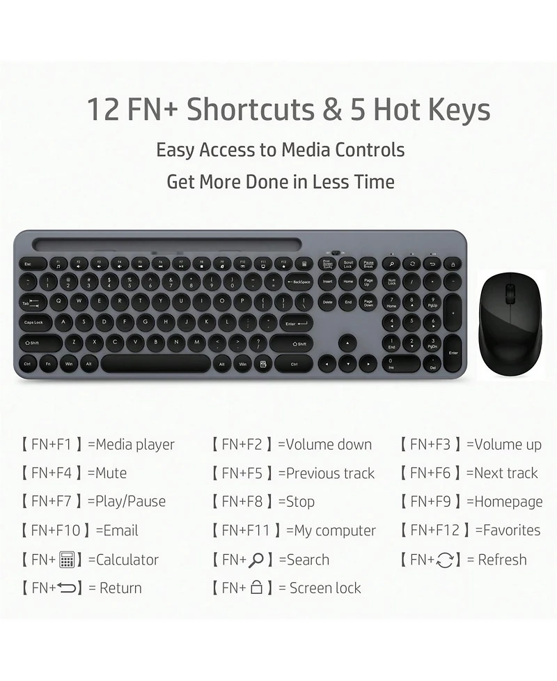 Wireless Keyboard and Mouse Combo