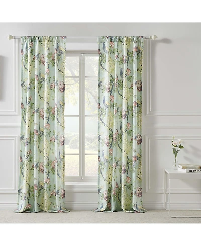Pavona Enchanted Garden Curtain with Tie Backs 84" x 42" by Greenland Home Fashions