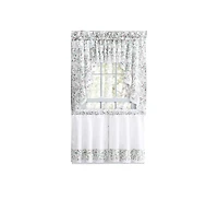 Ellis Country Floral Small Scale 1.5" Rod Pocket Floral Pattern with Ruffle Lace Edge Valance 52"x12"