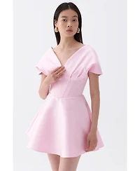 Nocturne Women's Mini Dress with Waist Corset Detail