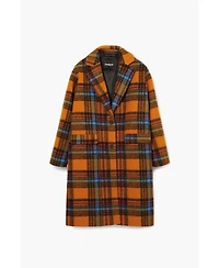 Desigual Women's Long checkered coat